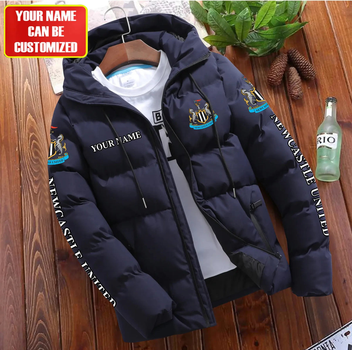 Personalized Newcastle United Puffer Jacket With Hood S081106