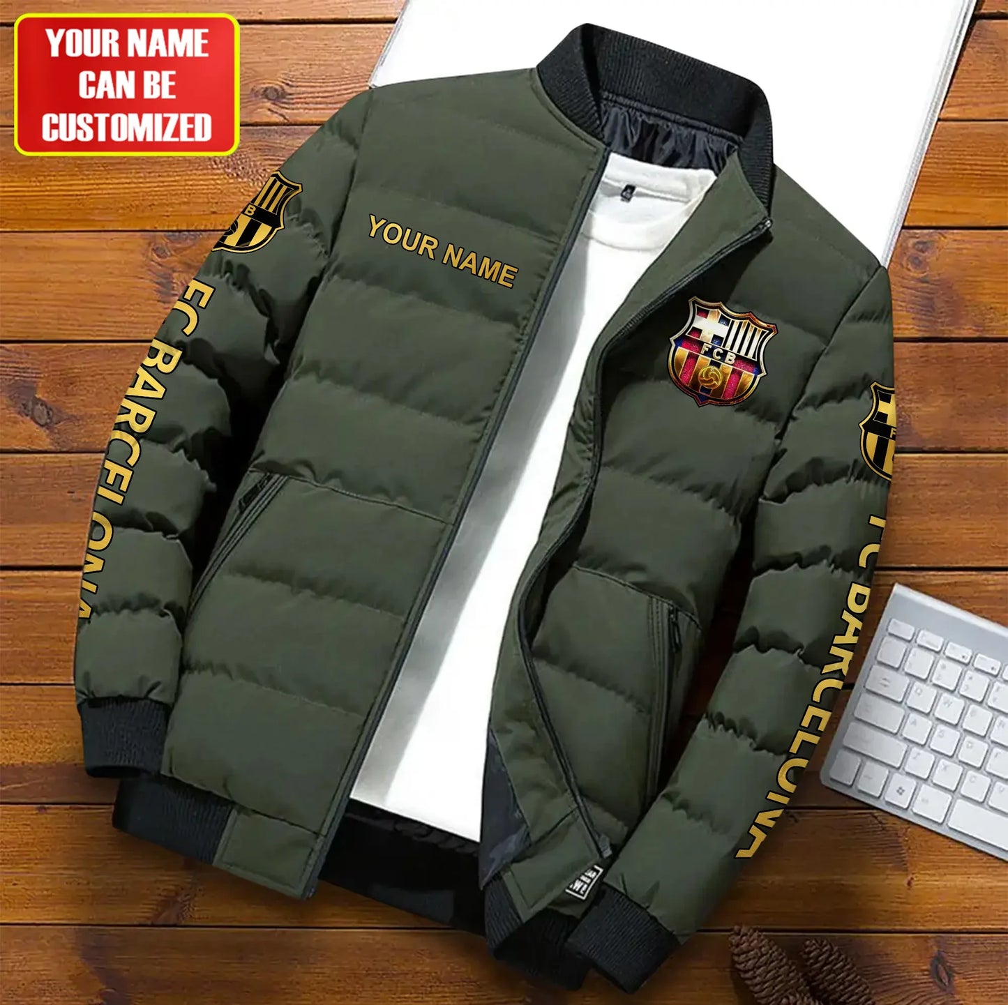 Personalized Barça Q3 Puffer Jacket Q081103