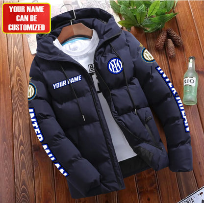 Personalized Inter Milan Puffer Jacket With Hood S091104
