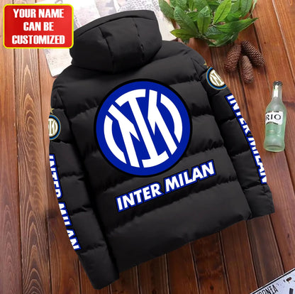Personalized Inter Milan Puffer Jacket With Hood S091104