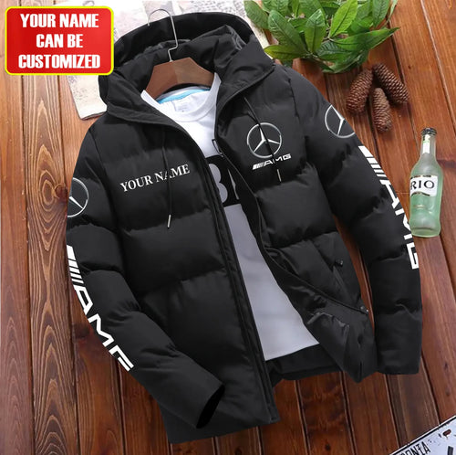 Personalized Merc AMG Puffer Jacket With Hood S111101