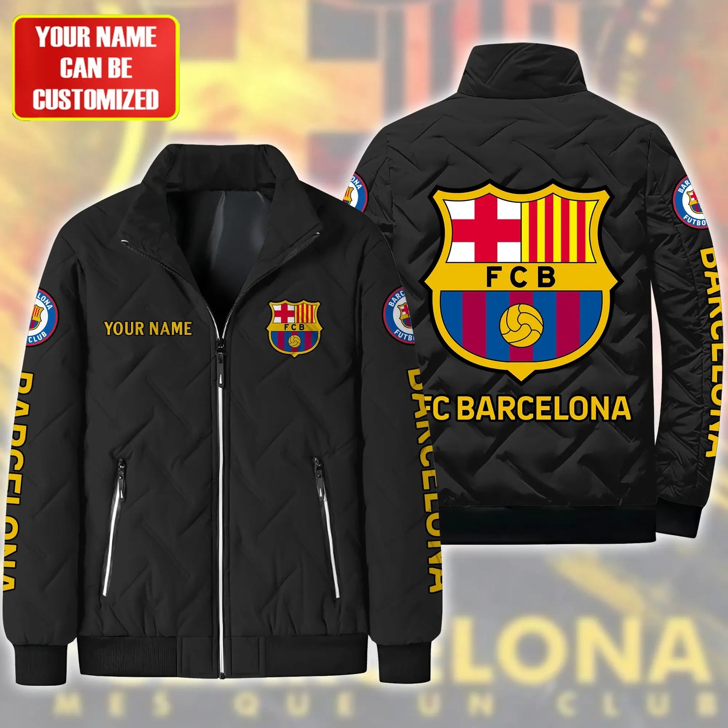 Personalized Barça Padded Cotton Jacket Q111112