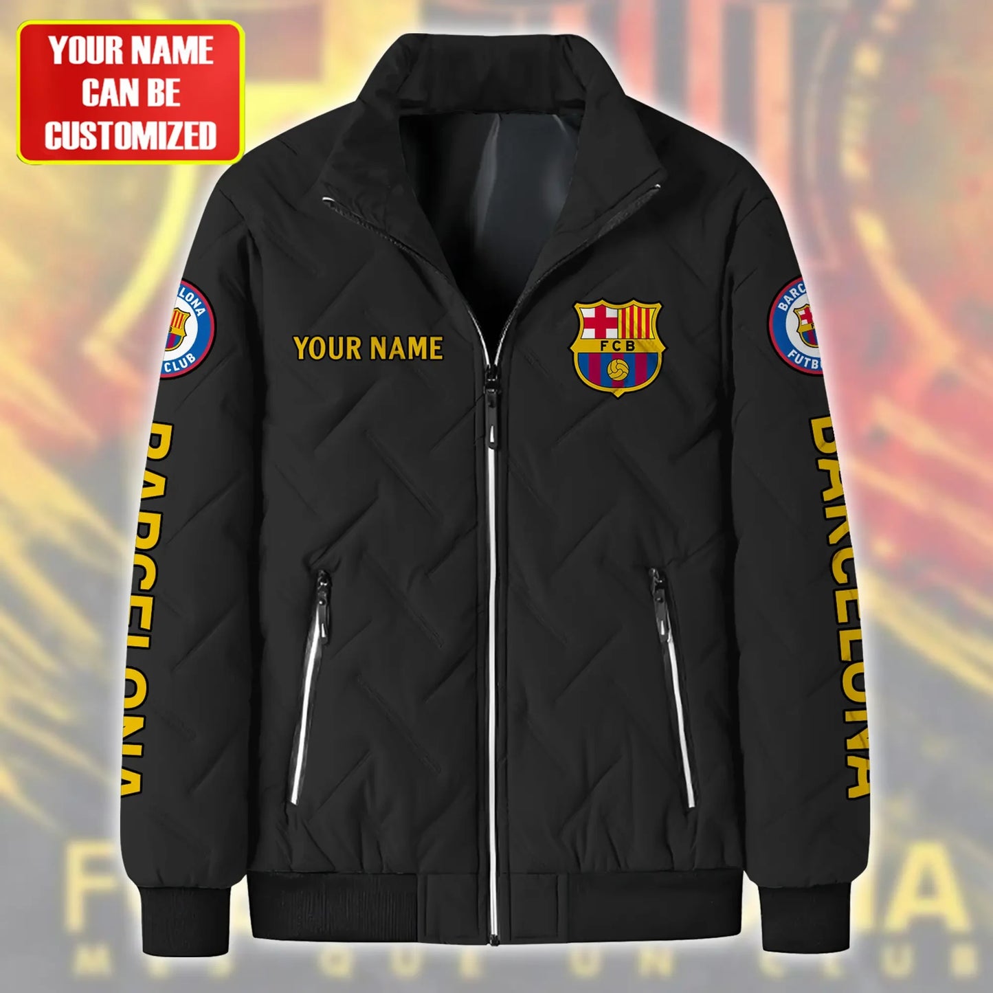 Personalized Barça Padded Cotton Jacket Q111112