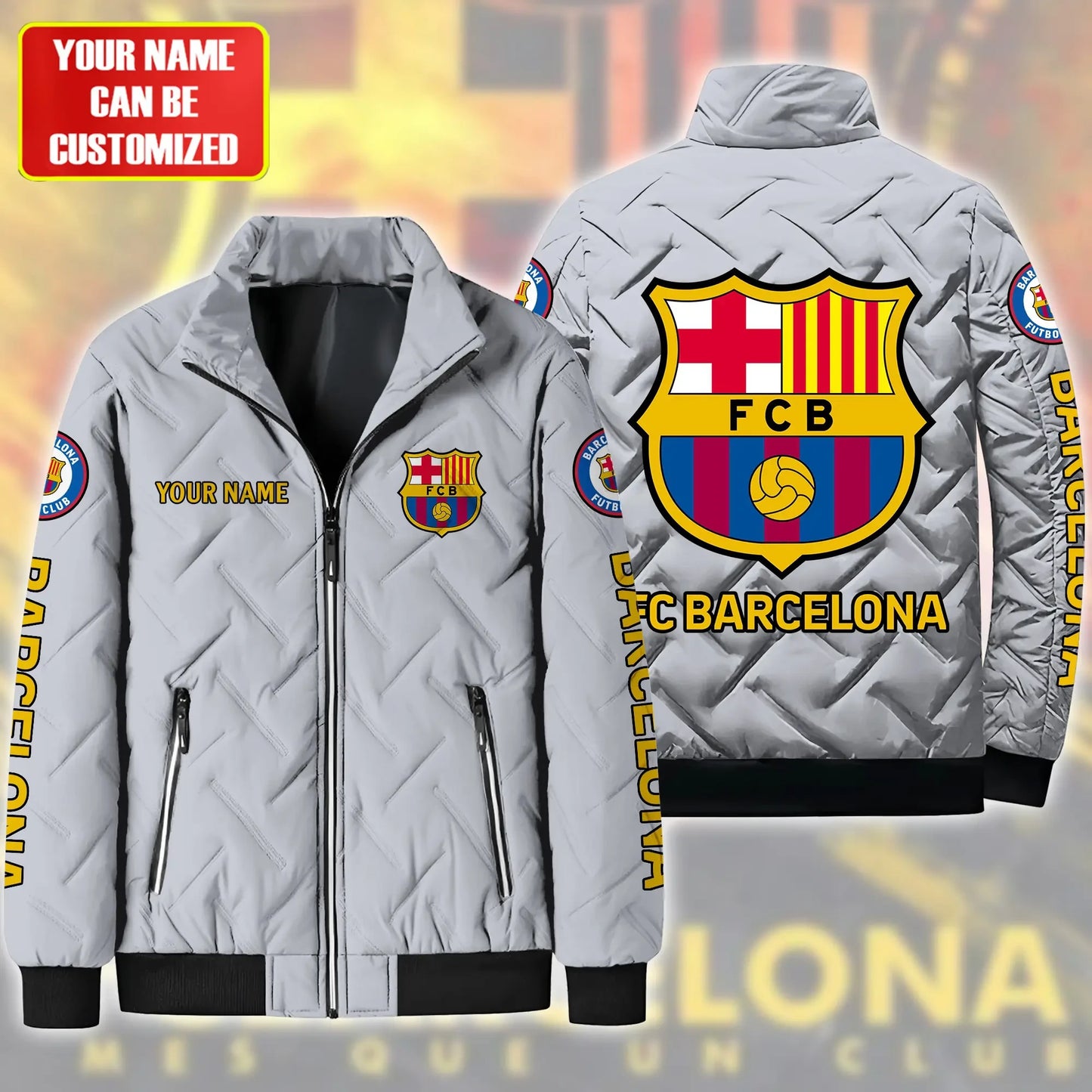 Personalized Barça Padded Cotton Jacket Q111112