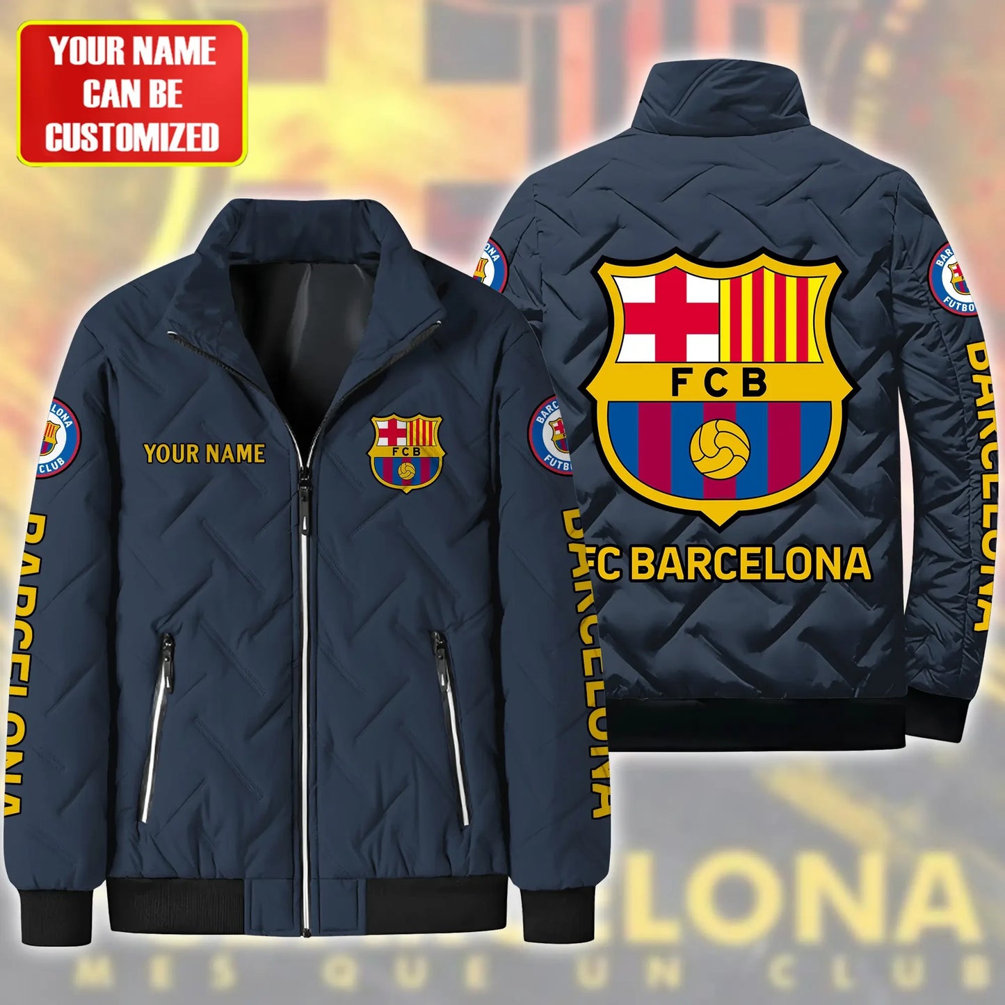 Personalized Barça Padded Cotton Jacket Q111112