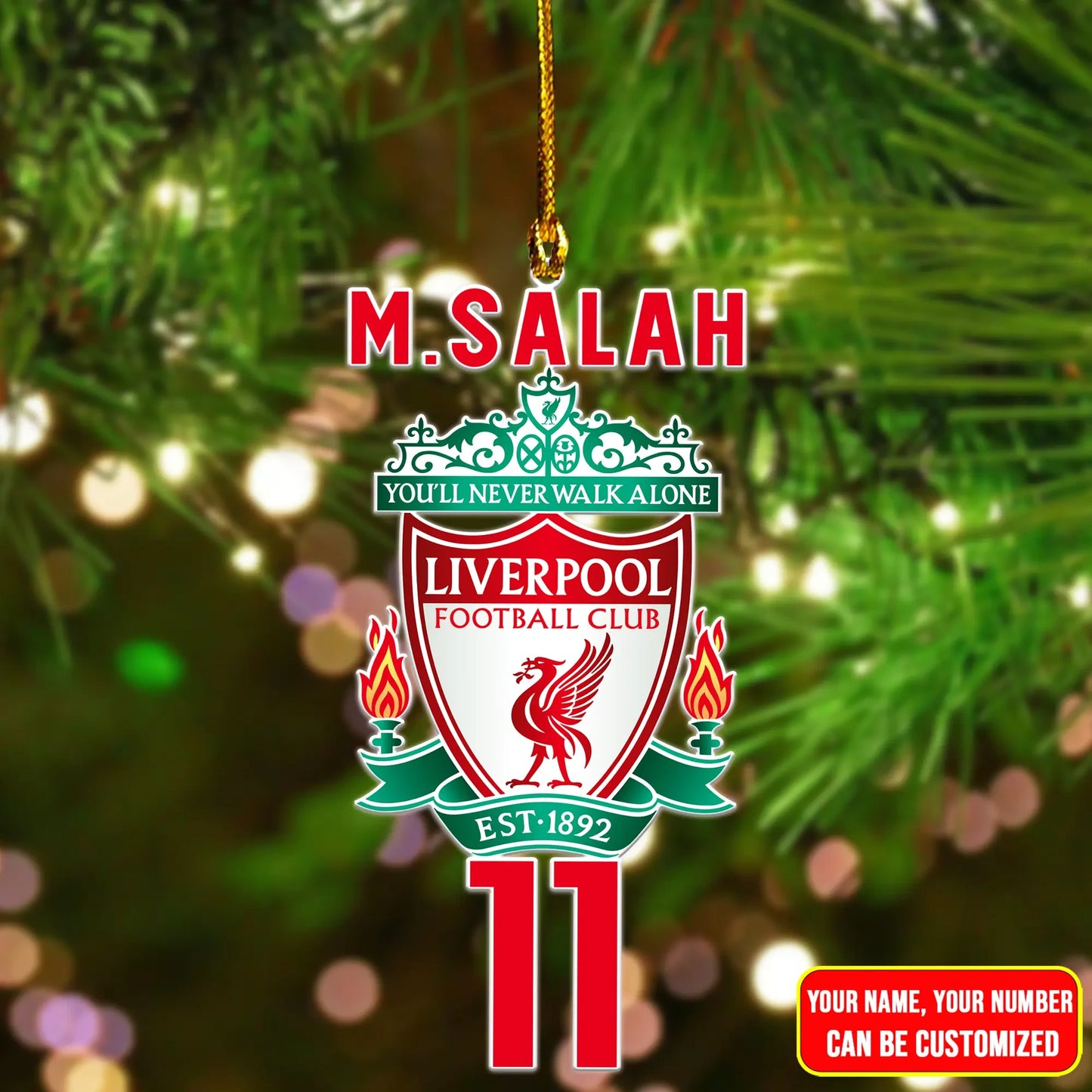 LFC Christmas Tree Ornament Custom Name and Number P111101