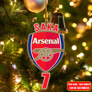 Arsenal Christmas Tree Ornament Custom Name and Number P111102
