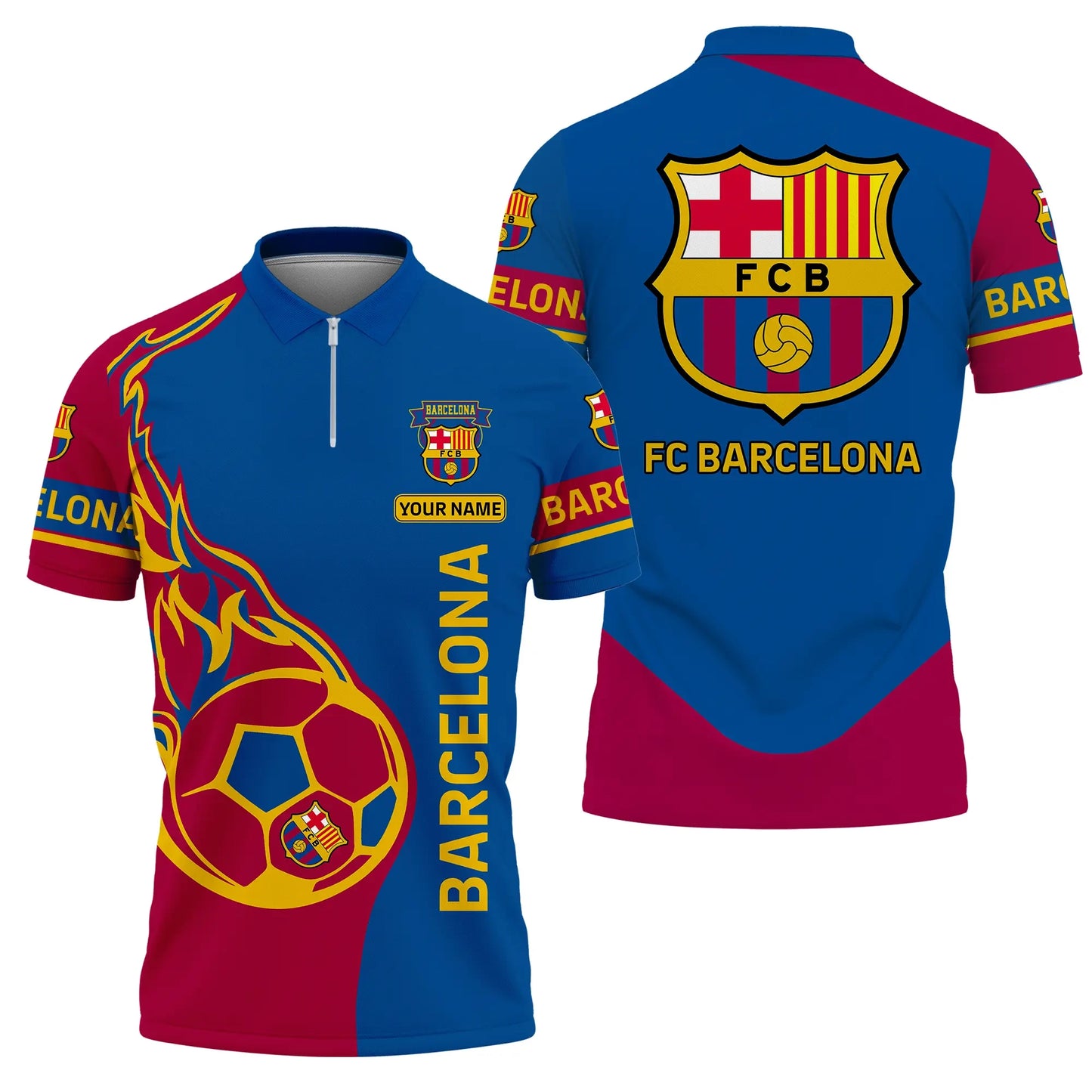 Personalized Barça 3D Full Printing Set , Barça Shirt ,Barça Shirt , Hoodie , Short ,Polo ,hawaii , ... Q121103