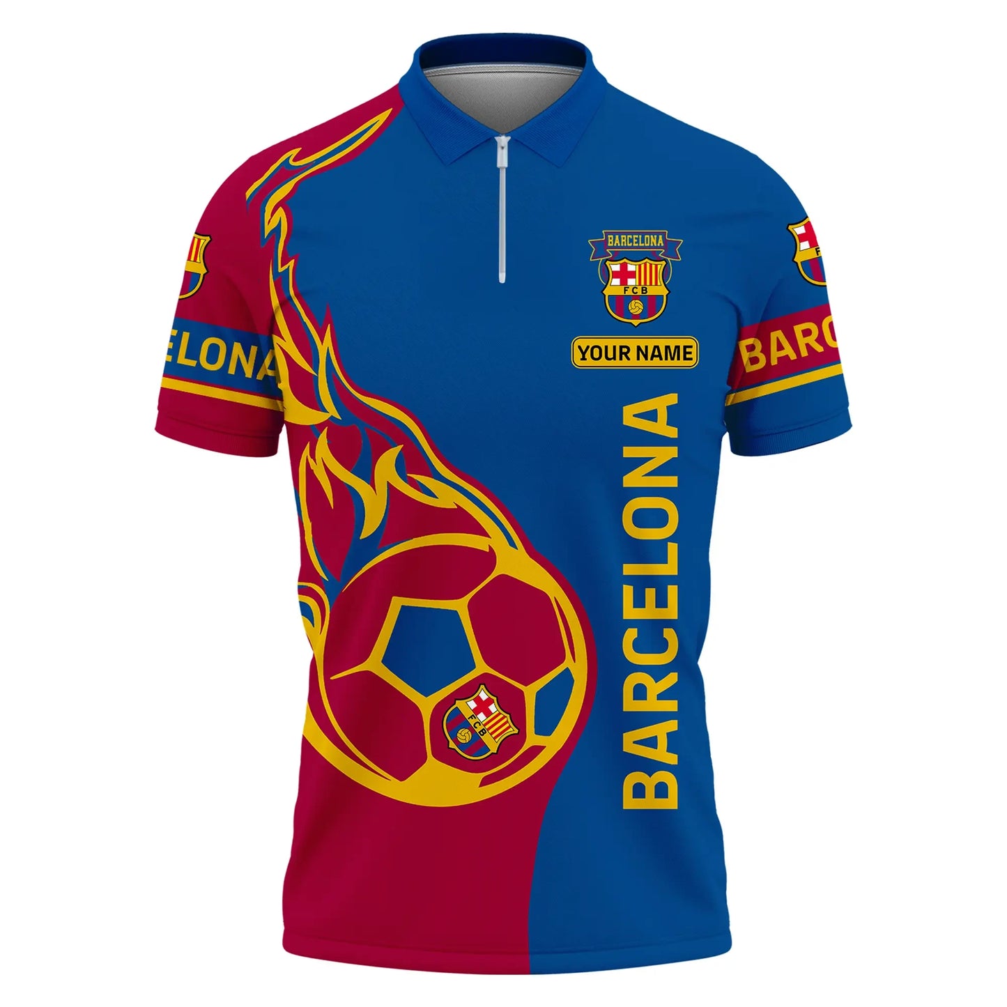 Personalized Barça 3D Full Printing Set , Barça Shirt ,Barça Shirt , Hoodie , Short ,Polo ,hawaii , ... Q121103