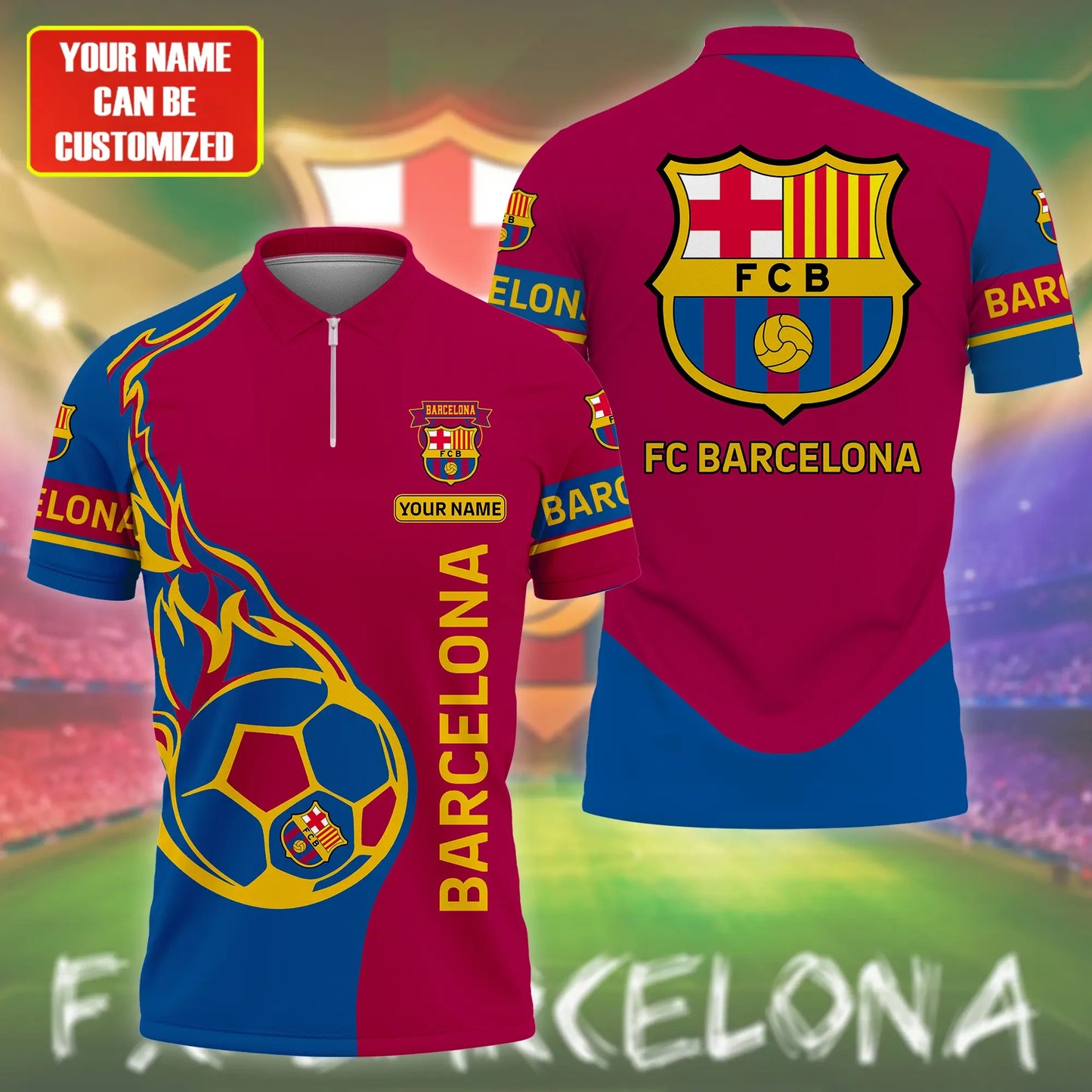 Personalized Barça 3D Full Printing Set , Barça Shirt ,Barça Shirt , Hoodie , Short ,Polo ,hawaii , ... Q121103