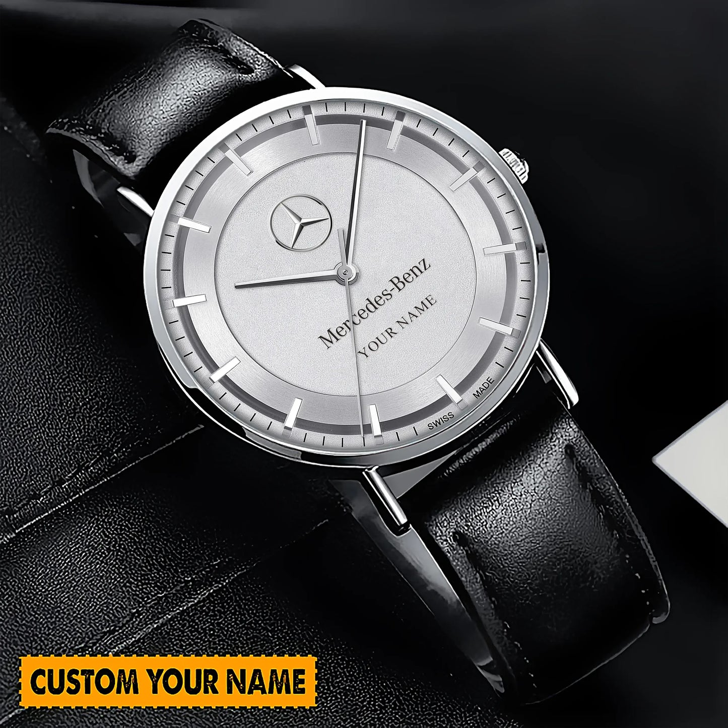 Personalized Mercedes Luxury Quartz Leather Watch P131101