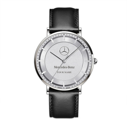 Personalized Mercedes Luxury Quartz Leather Watch P131101
