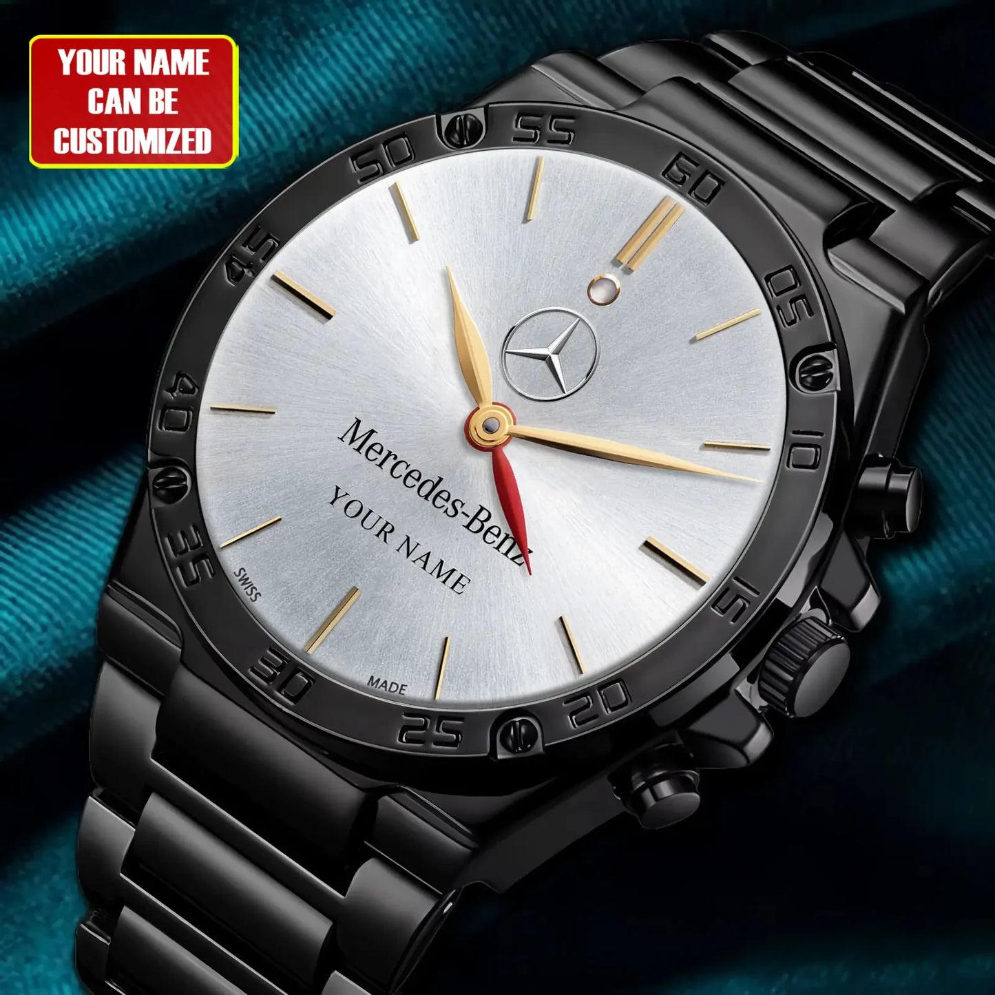 Personalized Merc Luxury Dial Steel Watch P121102