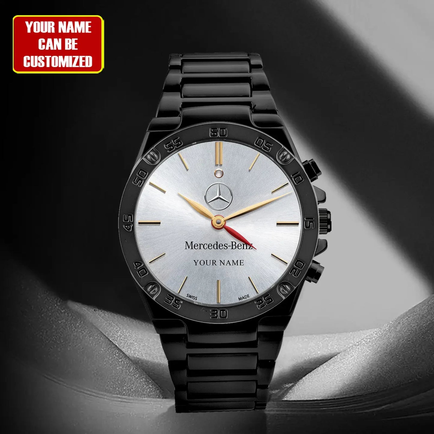Personalized Merc Luxury Dial Steel Watch P121102