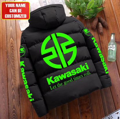 Personalized KW Puffer Jacket With Hood S131105