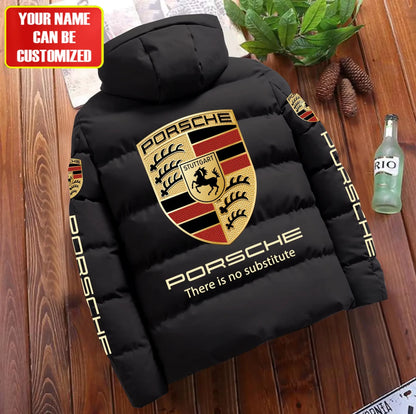 Personalized Pors Puffer Jacket With Hood S131106