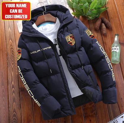 Personalized Pors Puffer Jacket With Hood S131106