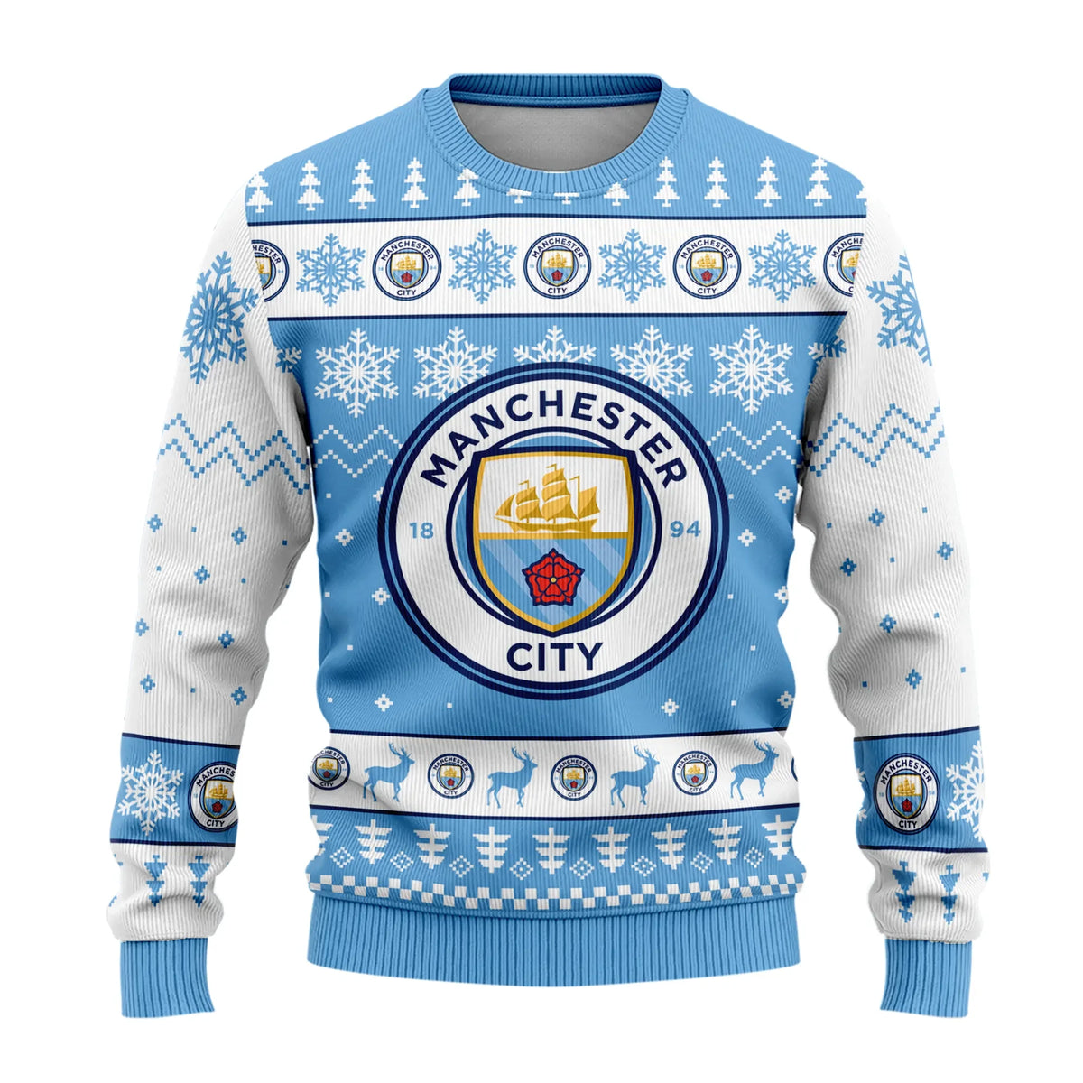 Manchester City Ugly Christmas Sweater , Unisex Wool Sweater P051103