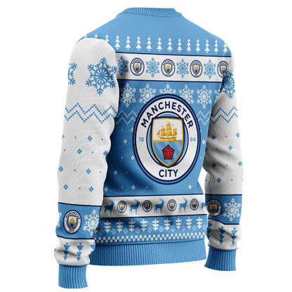Manchester City Ugly Christmas Sweater , Unisex Wool Sweater P051103