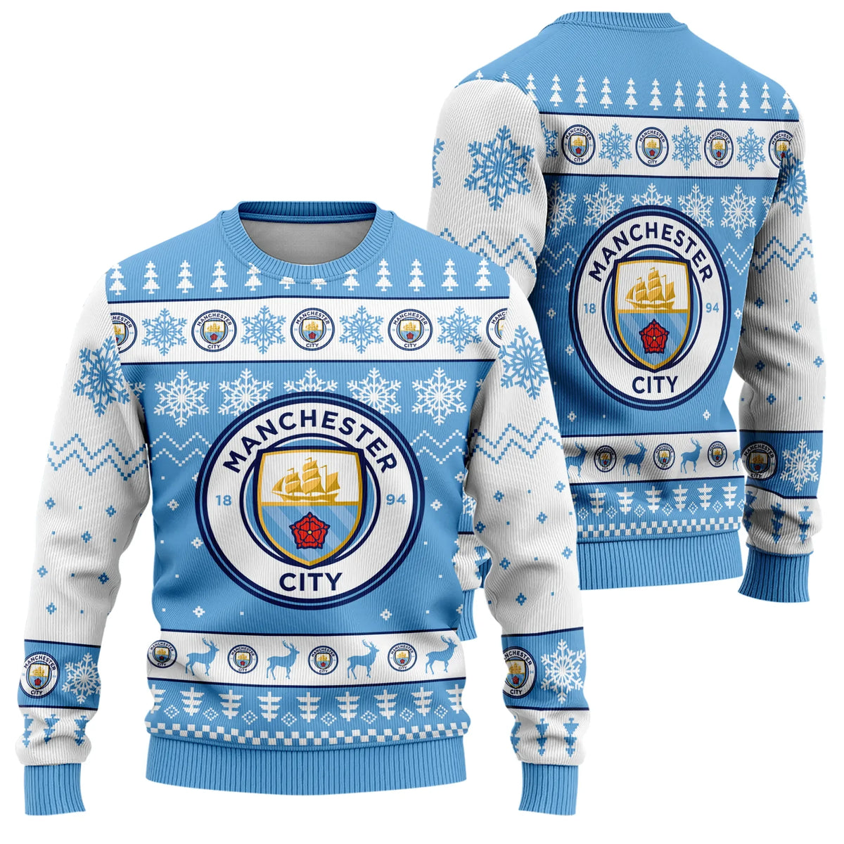 Manchester City Ugly Christmas Sweater , Unisex Wool Sweater P051103