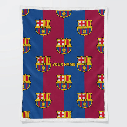 Personalized Barcelona 3D Fleece & Sherpa Blanket P141101