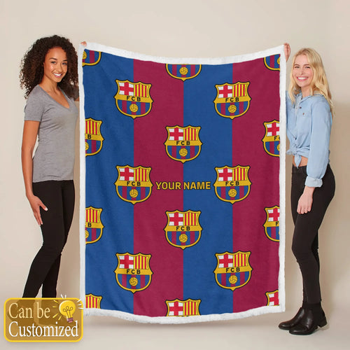 Personalized Barcelona 3D Fleece & Sherpa Blanket P141101