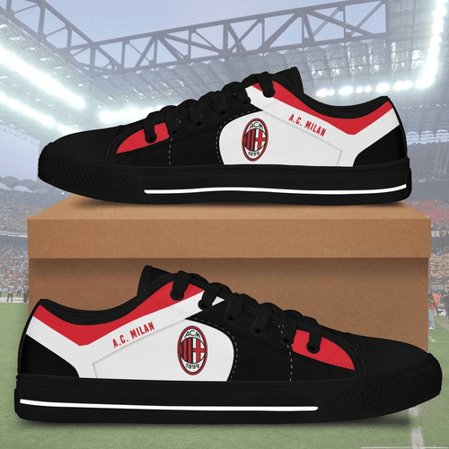 AC Milan Low Top Custom Canvas Shoes