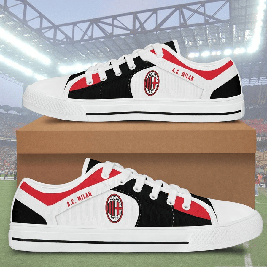 AC Milan Low Top Custom Canvas Shoes