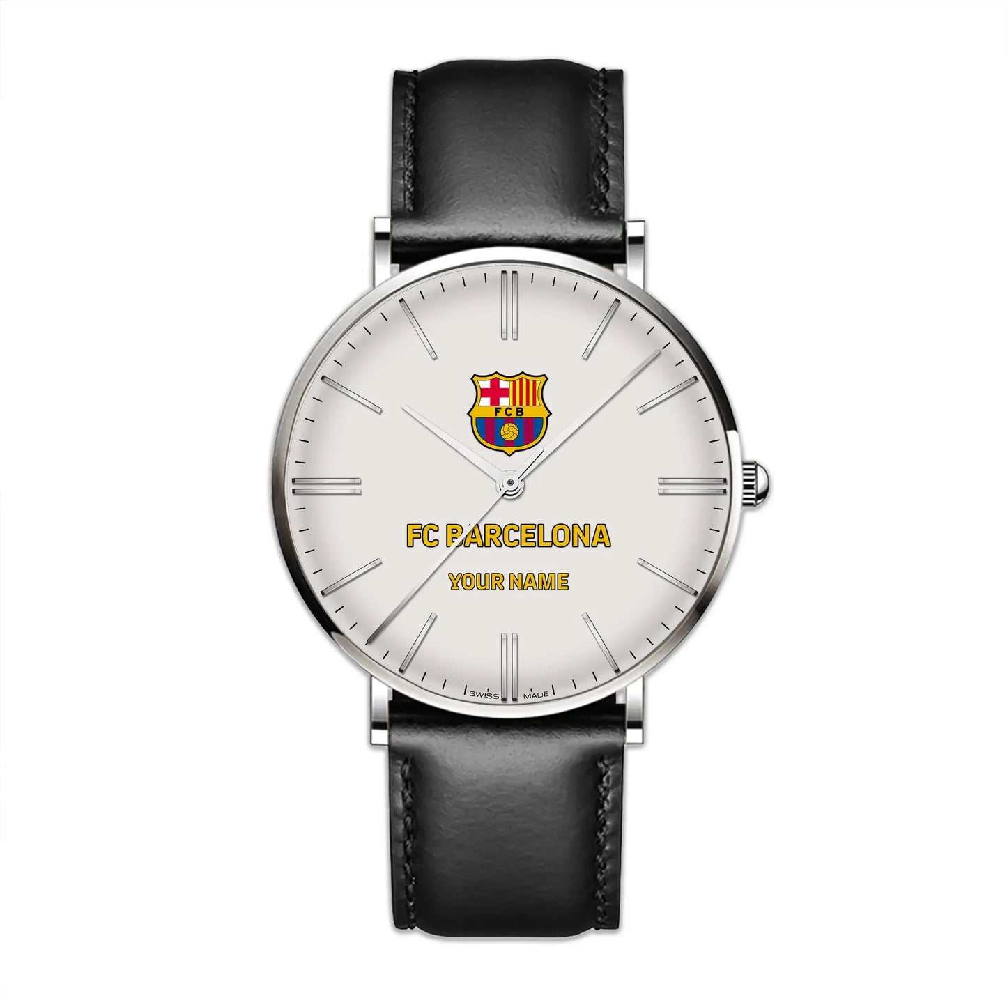 Personalized Barcelona FC Quartz Leather Watch P161101