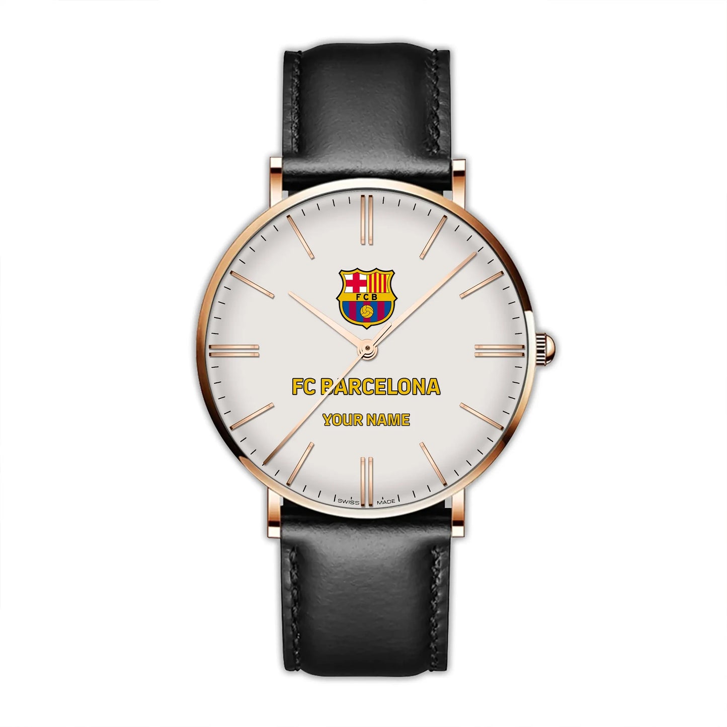 Personalized Barcelona FC Quartz Leather Watch P161101