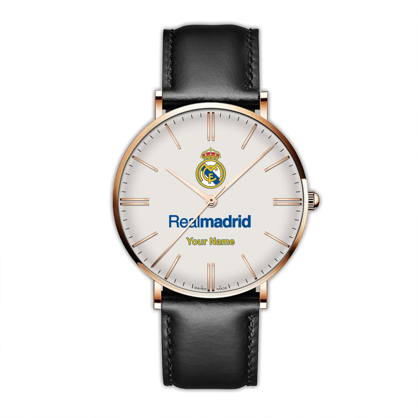 Personalized Real madrid FC Quartz Leather Watch P161102