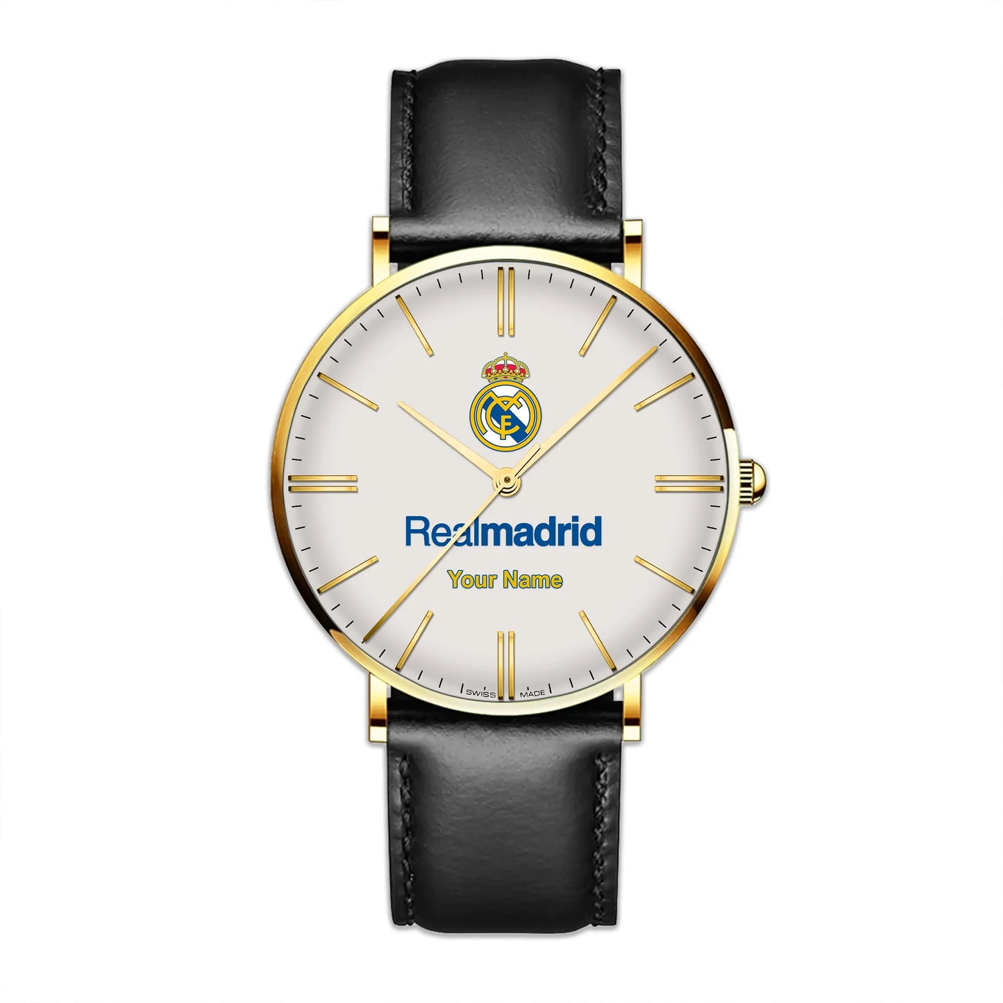 Personalized Real madrid FC Quartz Leather Watch P161102