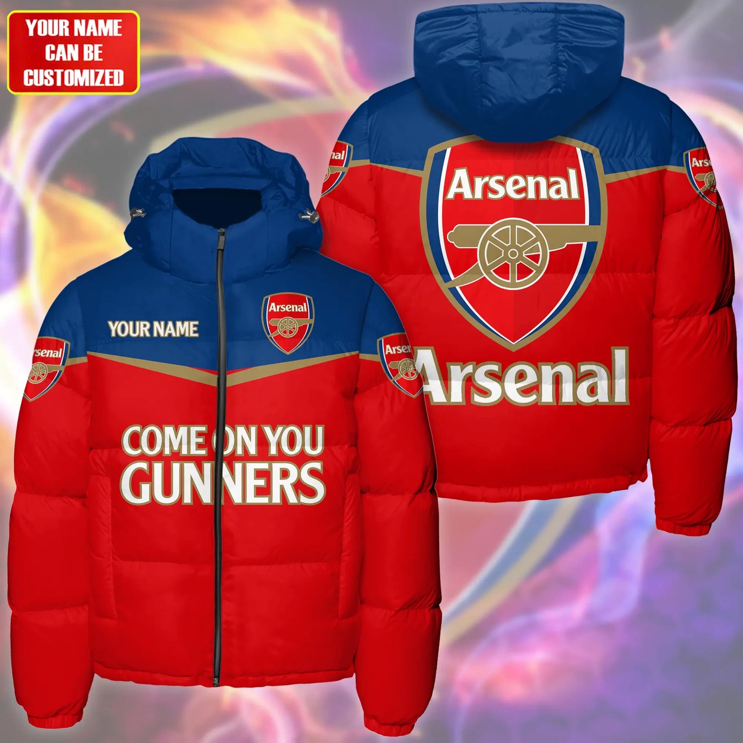 Arsenal Puffer Thermal Stand Collar 3D Jacket QB251008