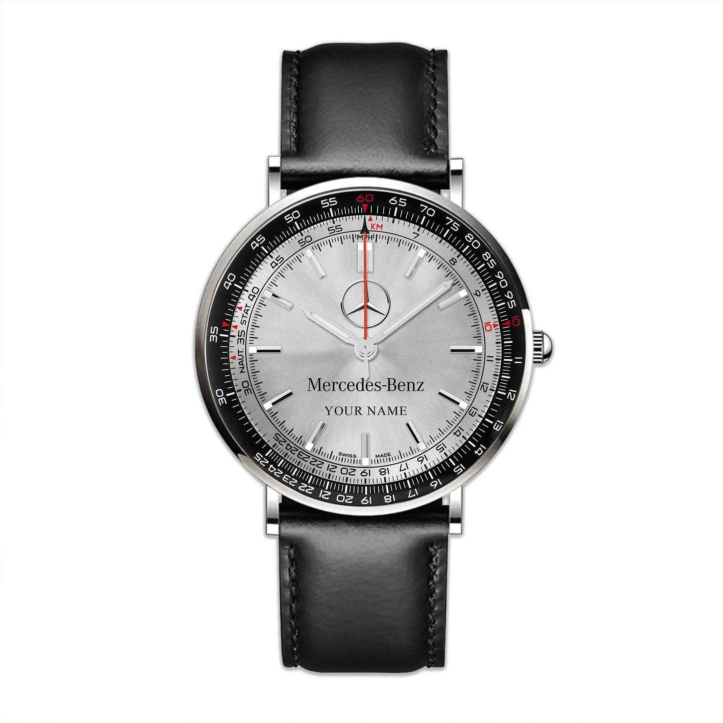 Personalized Merc Model Quartz Leather Watch P181102