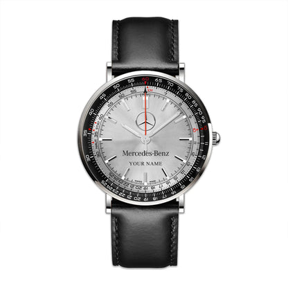 Personalized Merc Model Quartz Leather Watch P181102