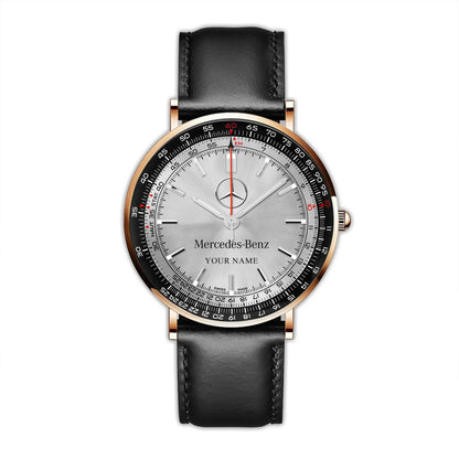 Personalized Merc Model Quartz Leather Watch P181102