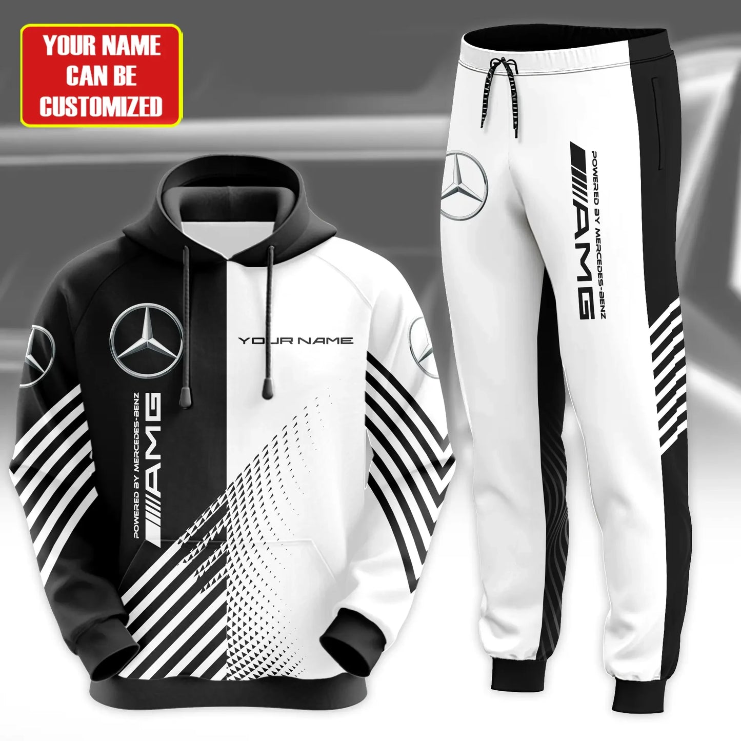 Personalized Merc AMG 3D All over Printed Hoodie and Sweatpants set S191101