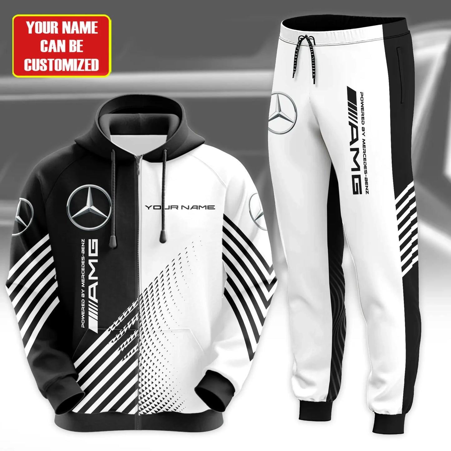 Personalized Merc AMG 3D All over Printed Hoodie and Sweatpants set S191101