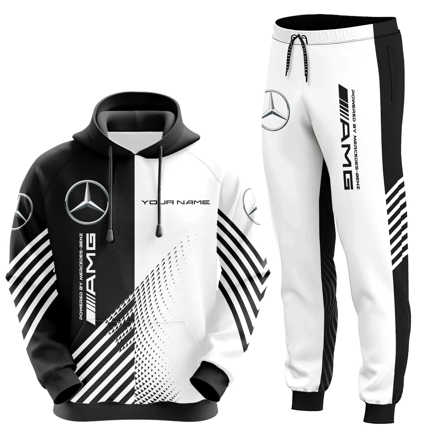 Personalized Merc AMG 3D All over Printed Hoodie and Sweatpants set S191101