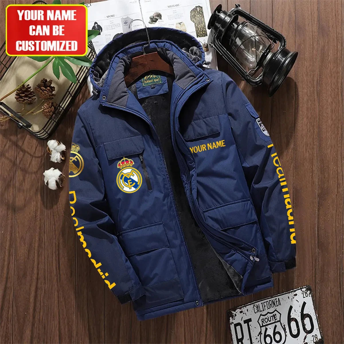 Personalized Real Madrid Parka Winter Jacket V2 S191107