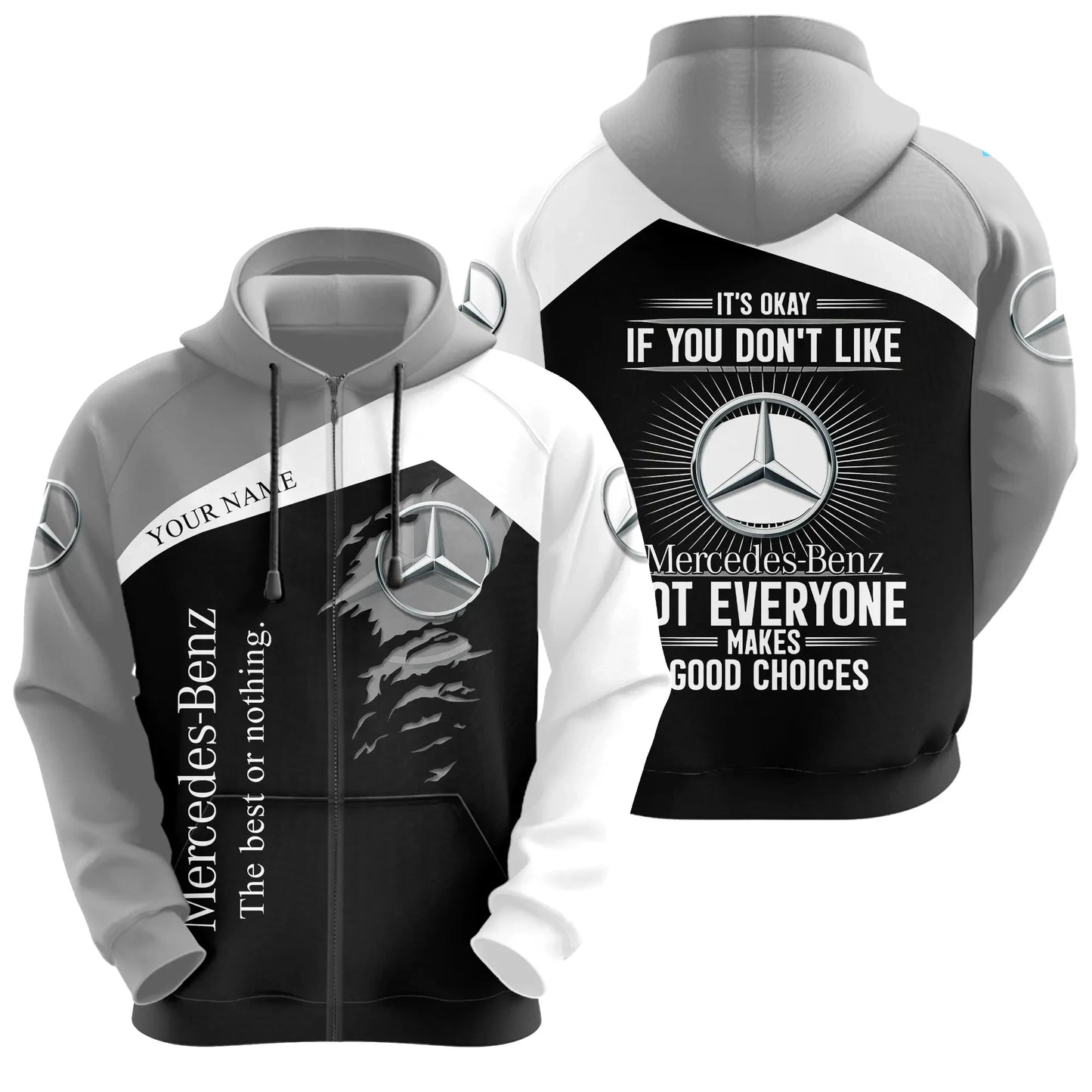 Personalized Mercedes 3D All over Printed Hoodie and Sweatpants set