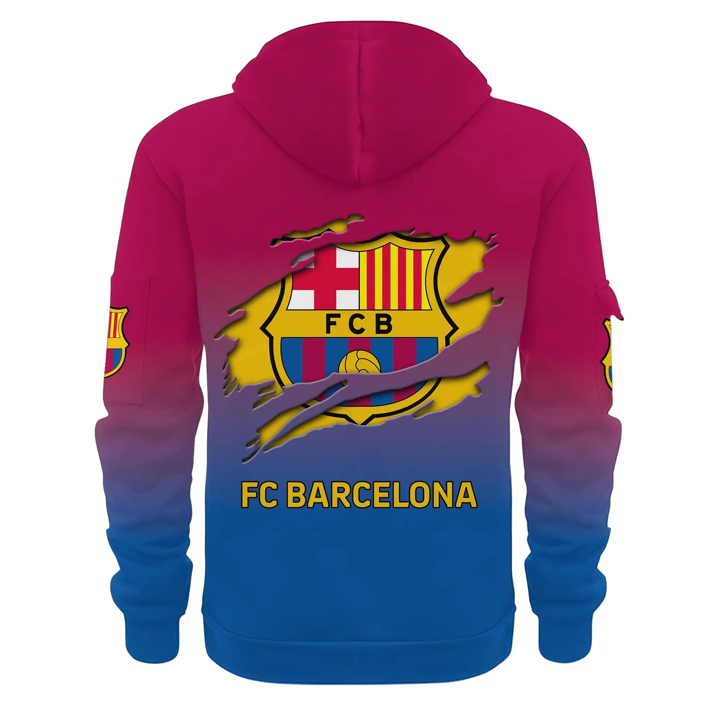 Personalized Barcelona 3D Zip-Hoodie Cotton Jacket