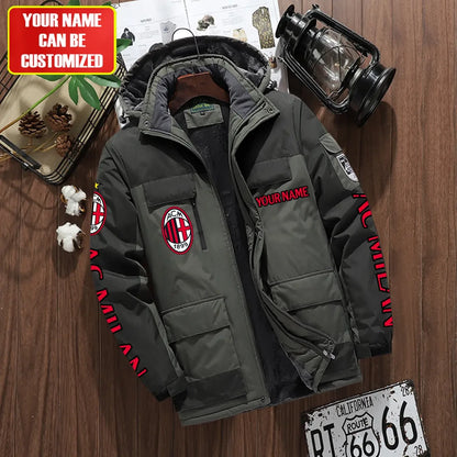 Personalized AC Milan Parka Winter Jacket V2 S211103