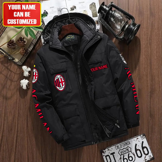 Personalized AC Milan Parka Winter Jacket V2 S211103