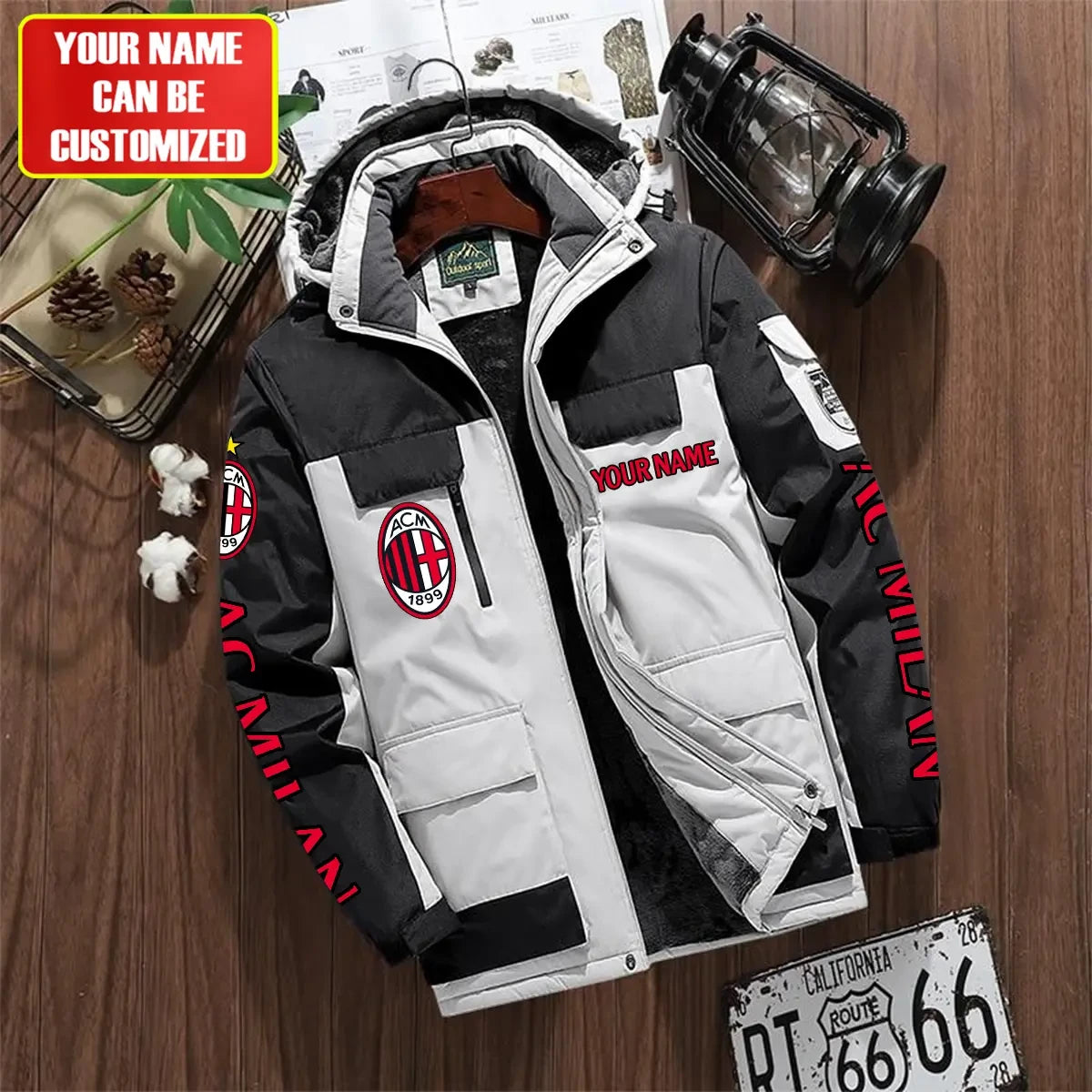 Personalized AC Milan Parka Winter Jacket V2 S211103