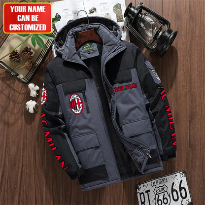 Personalized AC Milan Parka Winter Jacket V2 S211103