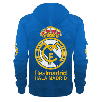 Personalized Real Madrid 3D Zip-Hoodie Cotton Jacket