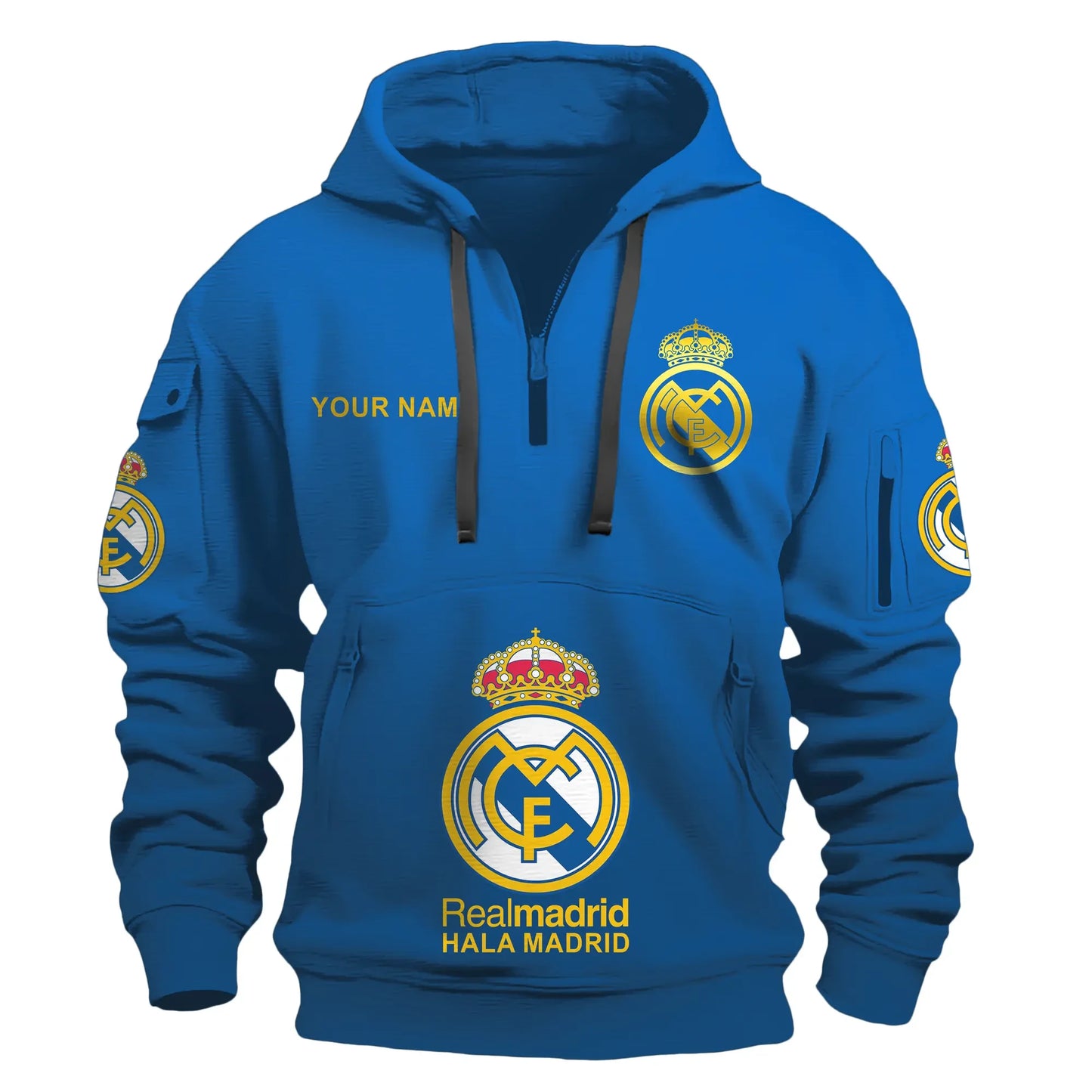 Personalized Real Madrid 3D Zip-Hoodie Cotton Jacket