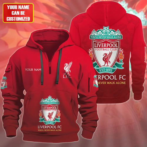 Personalized Liverpool 3D Zip-Hoodie Cotton Jacket