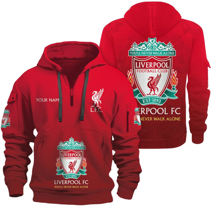 Personalized Liverpool 3D Zip-Hoodie Cotton Jacket